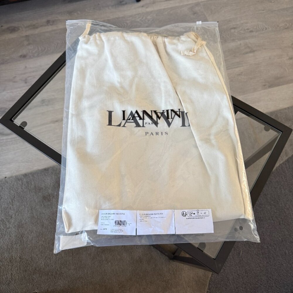 Lanvin Fabric Tote Bag, X Future Curb Cotton, Purple Black, Medium - Picture 9 of 16